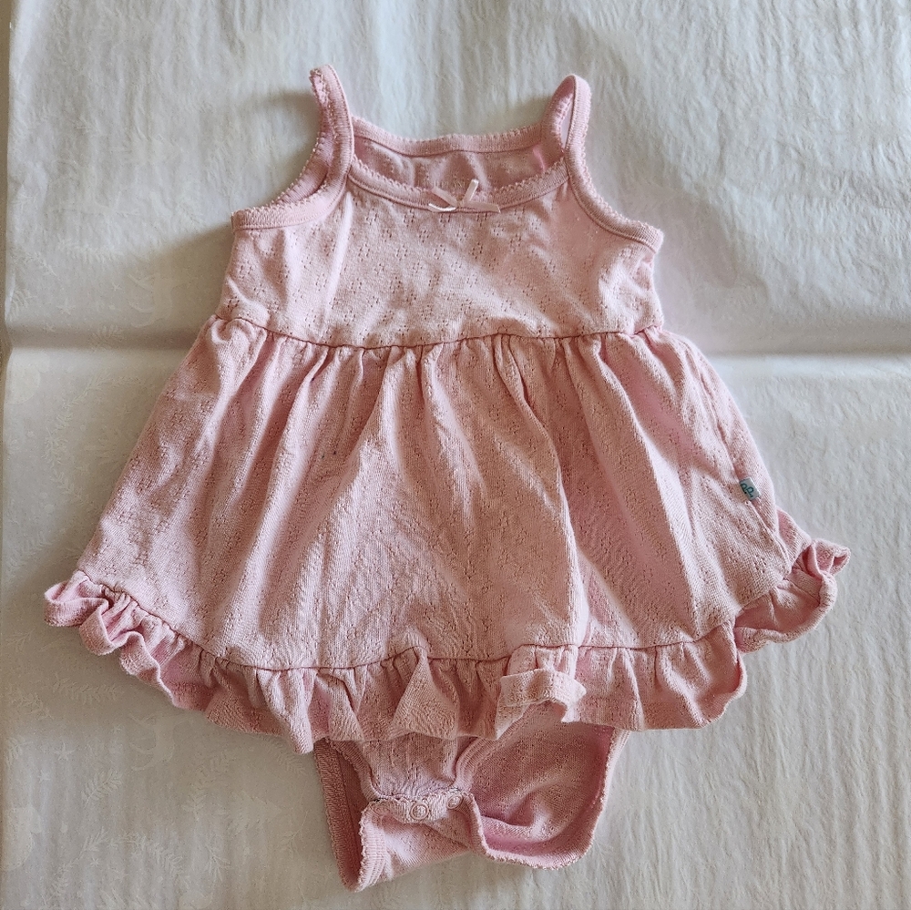 💕✨️posh peanut Pointelle dress pink onesie 18-24 Months